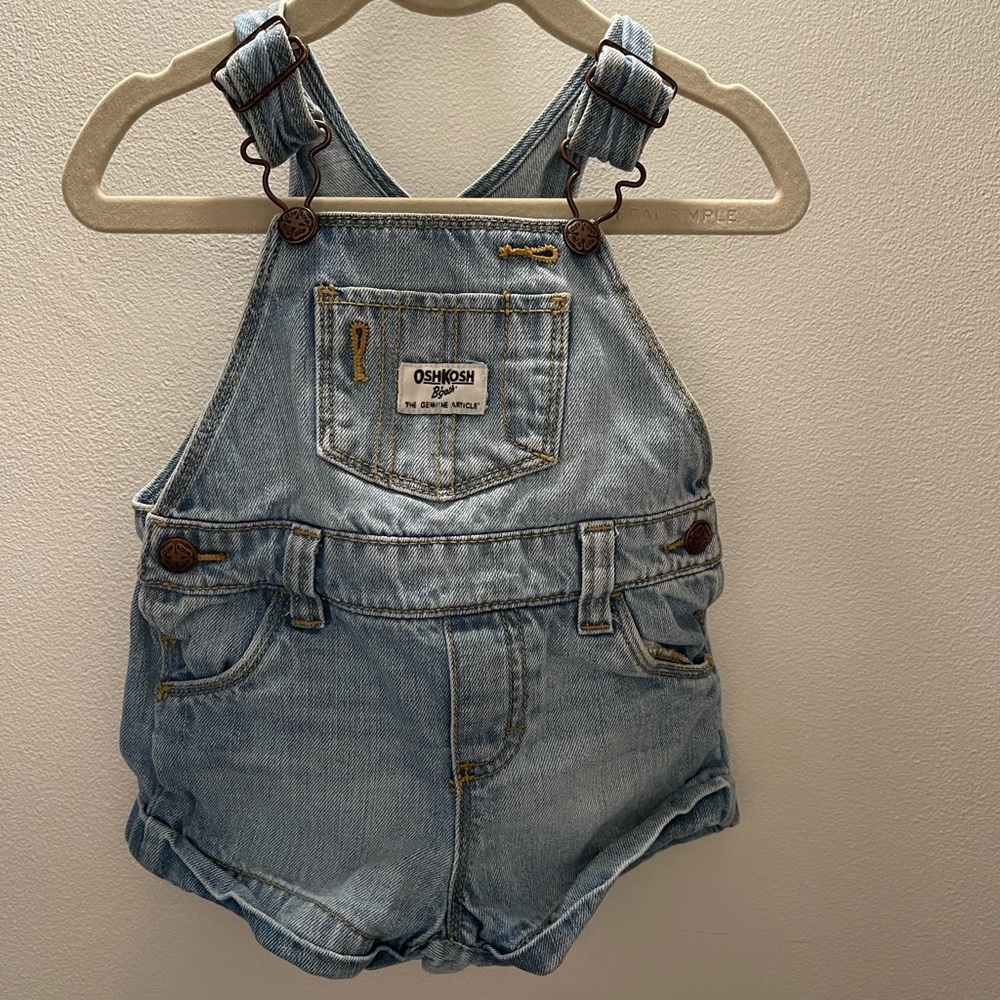 12 Month OshKosh Denim Overalls